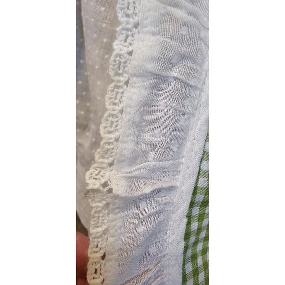 Darling Vintage Swiss Dot And Gingham Half Apron - Picture 2 of 3